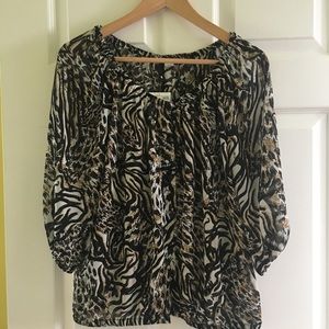 NWT H&M animal print top/cardi
